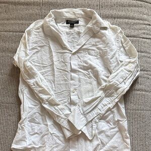 Banana Republic Off-White Linen Top